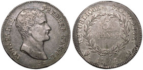 FRANCE. First republic, 1792-1804.
Silver 5 Francs, An 12 Q (1803). Perpignan.
Rare consulat issue

Very fine, toned.

iNumis 20 (2013), lot 102...