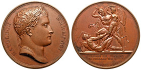 FRANCE. Napoleon I.
Bronze Medal, 1809. Paris Mint.
Dated 6 July 1809. Dies by Andrieu and Galle; Denon, mintmaster. Obv: NAPOLEON EMP. ET. ROI., la...