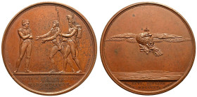 FRANCE. Napoleon I.
Bronze Medal, 1815. Paris Mint.
This event marked the beginning of the 'Hundred Days', the period of the War of the Seventh Coal...