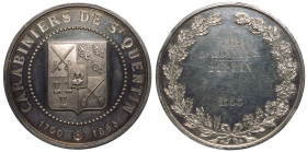 FRANCE.
Silver Award Medal, 1868.
By Thenard. Second price award of the 'Carabiniers de St. Quentin' shooting club.
Extremely fine, scraches.

Di...
