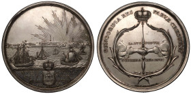 GERMANY. CITY OF EMDEN.
Silver Medal, ND (1821).
By B. C. v. Calker, on the College of Twenty-Four (Vierundzwanzigerkollegium).
The College of Twen...