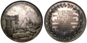 GERMANY. HESSE-KASSEL. Wilhelm II, 1821-47.
Silver Medal, 1821.
By F. K&ouml;nig, G. Loos workshop, on the homage of the city of Hanau on his assump...