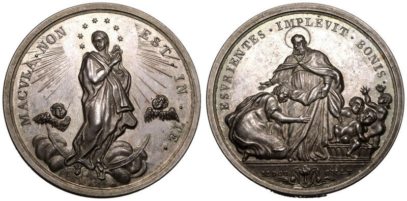GERMANY.
Silver Medal, 1845.
Obv.: ESURIENTES &bull; IMPLEVIT &bull; BONIS (tr...