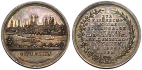 GERMANY. CITY OF MUNICH.
Silver Medal, 1858.
By J. W. L&ouml;wenbach on the 700 year anniversary of the City of Munich.
Obv.: Text in 9 lines withi...