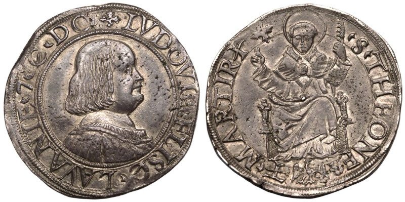 ITALY. MASSERANO. Lodovico II, 1528-32.
Silver Testone, ND (1528-32).
Good ver...