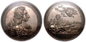 ITALY. SAVOY. Vittorio Amedeo II, 1675-1730.
Silver Medal, 1706. Turin.
By Georg Hautsch, on the Siege of Turin by the French army.
During the 1706...