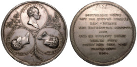 RUSSIA. Alexander I, 1801-25.
Silver Medal, 1814.
By F. Stuckhart to commemorate the creation of the Holy Alliance against France, following the fin...