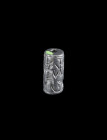 A cylinder seal made of hematite showing the god of war, a warrior a lion and a Ankh-sign, Syria BC. Height 1,9cm, ø 0,9cm. Intact. Rollsiegel mit Wet...