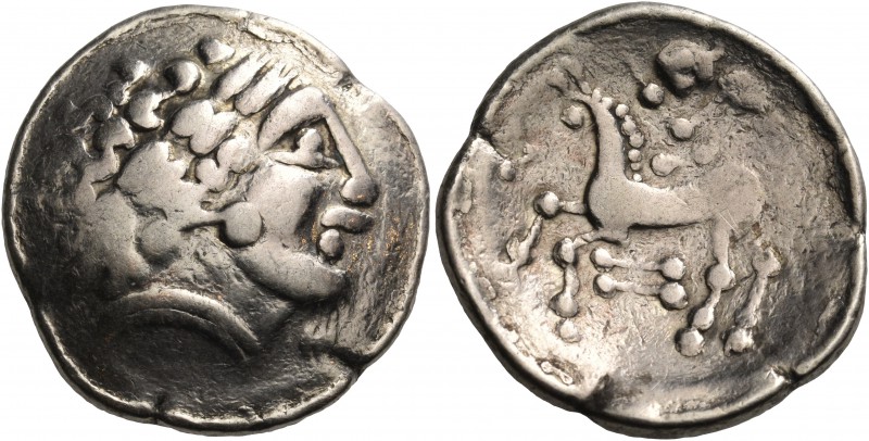 CELTIC, Central Europe. Helvetii. 2nd century BC. Stater (Electrum, 22 mm, 7.22 ...