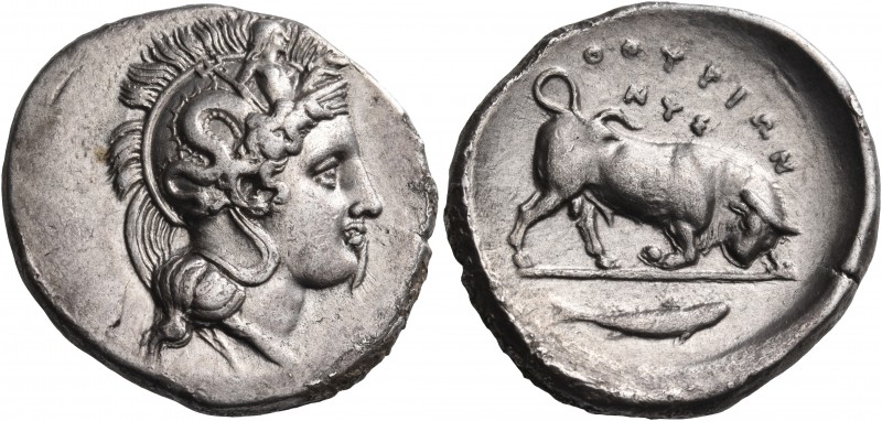 LUCANIA. Thourioi. Circa 400-350 BC. Stater (Silver, 23 mm, 7.68 g, 1 h), circa ...
