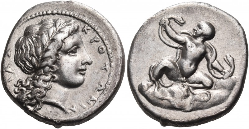 BRUTTIUM. Kroton. Circa 400-325 BC. Stater (Silver, 21 mm, 7.55 g, 12 h), circa ...