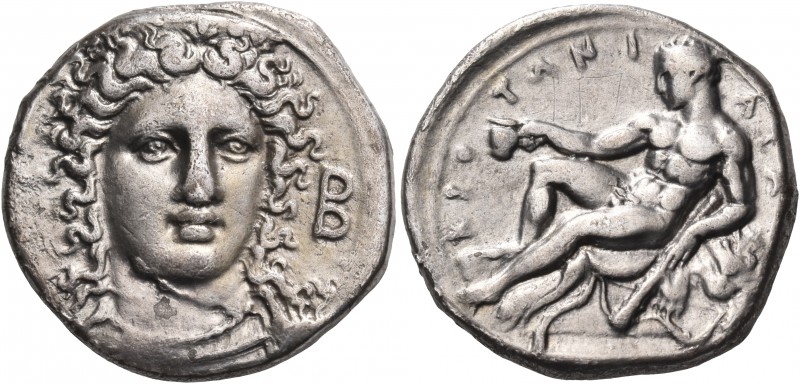 BRUTTIUM. Kroton. Circa 400-325 BC. Nomos (Silver, 21 mm, 7.58 g, 7 h). Head of ...
