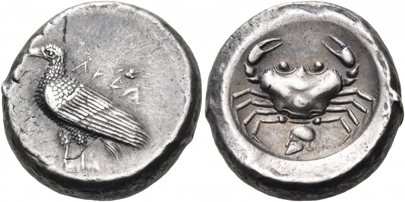 SICILY. Akragas. Circa 495-480/78 BC. Didrachm (Silver, 15 mm, 8.88 g, 12 h). ΑΚ...