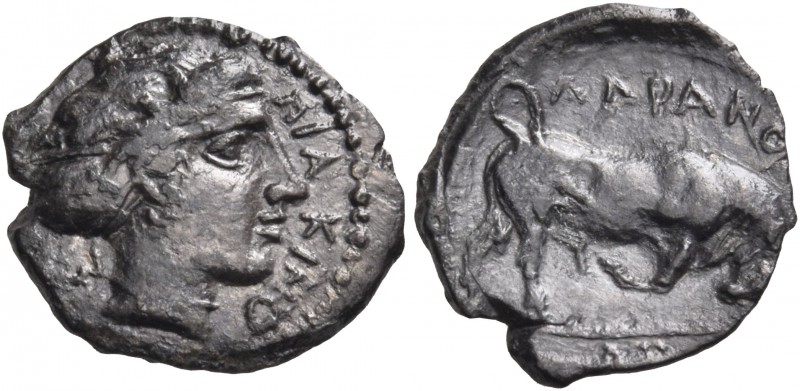 SICILY. Piakos. Circa 400 BC. Litra (Silver, 11 mm, 0.56 g, 9 h). ΠIAKINO - Σ He...