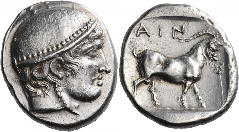 THRACE. Ainos. Circa 412/1-410/09 BC. Tetradrachm (Silver, 25 mm, 16.61 g, 6 h)....