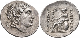 KINGS OF THRACE. Lysimachos, 305-281 BC. Tetradrachm (Silver, 32 mm, 16.77 g, 12 h), struck posthumously, Byzantion, c. 220/200. Diademed head of Alex...