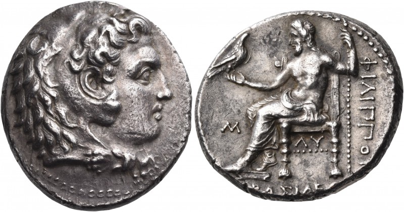 KINGS OF MACEDON. Philip III Arrhidaios, 323-317 BC. Tetradrachm (Silver, 27 mm,...