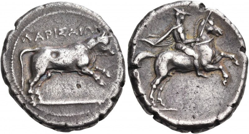 THESSALY. Larissa. Circa 370 BC. Drachm (Silver, 21 mm, 5.96 g, 2 h). ΛΑΡΙΣΑΙΩΝ ...