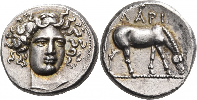 THESSALY. Larissa. Circa 370 BC. Drachm (Silver, 17 mm, 6.18 g, 9 h). Head of th...