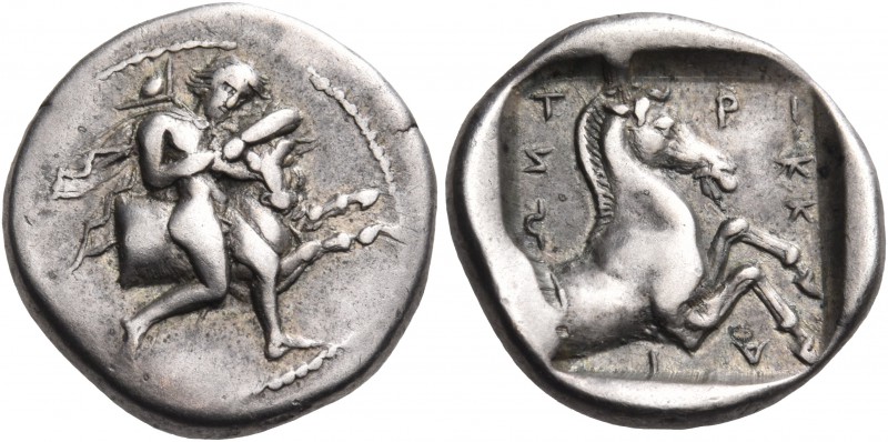 THESSALY. Trikka. Circa 440-400 BC. Hemidrachm (Silver, 17 mm, 2.91 g, 9 h). You...