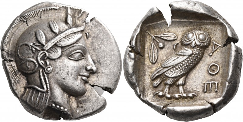 ATTICA. Athens. Circa 449-404 BC. Tetradrachm (Silver, 26 mm, 17.18 g, 9 h), mid...