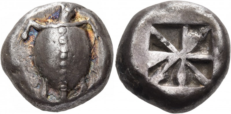 ISLANDS OFF ATTICA, Aegina. Circa 520/510-500 BC. Stater (Silver, 12.26 g). Sea ...