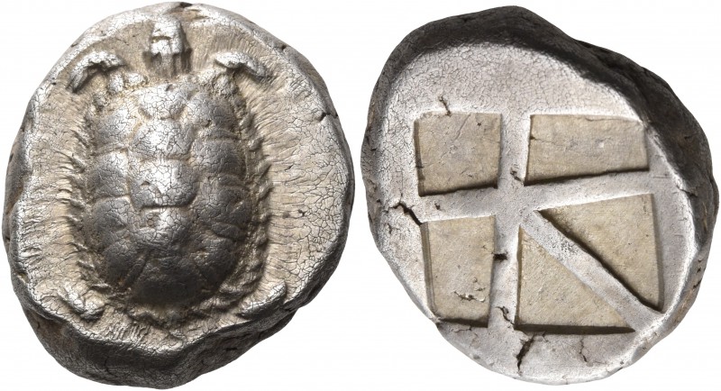 ISLANDS OFF ATTICA, Aegina. Circa 456/45-431 BC. Stater (Silver, 21 mm, 12.40 g)...