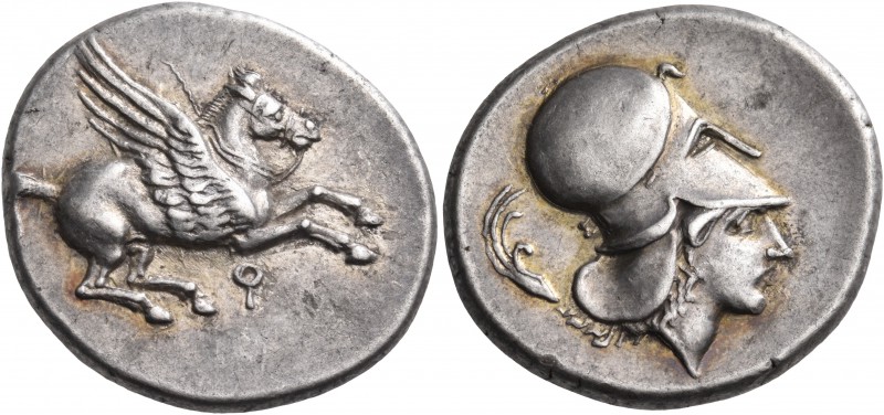 CORINTHIA. Corinth. Circa 400-375 BC. Stater (Silver, 22 mm, 8.66 g, 12 h). Ϙ Pe...