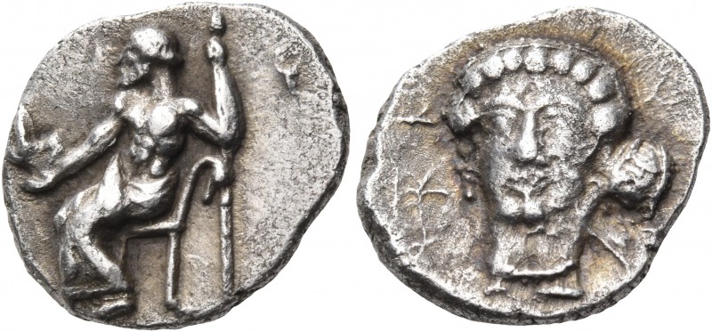 ARKADIA, Arkadian League. Tegea. Circa 465-460 BC. Hemidrachm (Silver, 15 mm, 2....