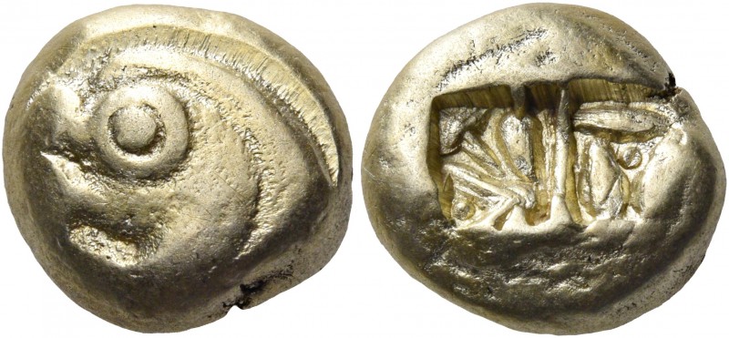 IONIA. Uncertain. Circa 600-550 BC. Trite (Electrum, 10 mm, 4.71 g), Lydo-Milesi...