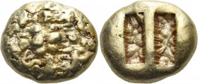 ISLANDS OFF IONIA, Samos. Circa 600-570 BC. Stater (Electrum, 21 mm, 17.51 g), Euboio-Samian standard. Irregular and uncertain design, probably random...