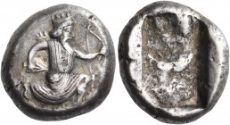 PERSIA, Achaemenid Empire. Time of Artaxerxes II to Artaxerxes III, circa 375-340 BC. Siglos (Silver, 13x15 mm, 5.59 g), uncertain mint in Asia, proba...