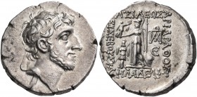 KINGS OF CAPPADOCIA. Ariarathes X, Eusebes, Philadelphos, 42-36 BC. Drachm (Silver, 17.5 mm, 3.96 g, 12 h), Mazaka/Eusebeia, regnal year E (5) = 38-37...