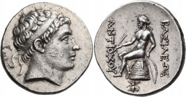 SELEUKID KINGS OF SYRIA. Antiochos Hierax, circa 242-227 BC. Tetradrachm (Silver, 30 mm, 16.92 g, 12 h), Lampsakos. Diademed head of a young king to r...