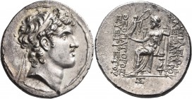 SELEUKID KINGS OF SYRIA. Alexander I Balas, 152-145 BC. Tetradrachm (Silver, 27 mm, 16.36 g, 1 h), Antioch, prior to late 150 BC. Diademed head of Ale...