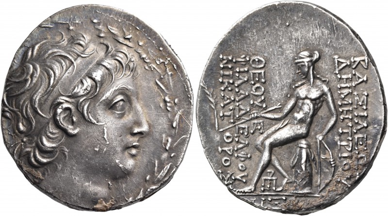 SELEUKID KINGS OF SYRIA. Demetrios II Nikator, first reign, 146-138 BC. Tetradra...