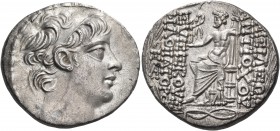 SELEUKID KINGS OF SYRIA. Antiochos X Eusebes Philopator, Circa 94-88 BC. Tetradrachm (Silver, 26 mm, 15.84 g, 12 h), Antioch on-the-Orontes, 94. Diade...