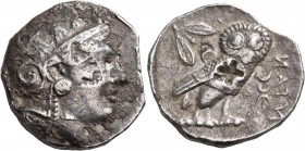 EGYPT. Sabakes, Satrap, 340-333 BC. Tetradrachm (Silver, 26 mm, 17.02 g, 9 h), struck in imitation of the contemporary tetradrachms of Athens. Head of...