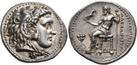 KINGS OF MACEDON. Alexander III 'the Great', 336-323 BC. Tetradrachm (Silver, 29 mm, 17.19 g, 12 h), struck under Ptolemy (I) as satrap, Memphis, c. 3...