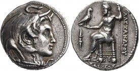 PTOLEMAIC KINGS OF EGYPT. Ptolemy I Soter, as satrap, 323-305 BC. Tetradrachm (Silver, 26 mm, 16.64 g, 1 h), Memphis, c. 316/315. Head of Alexander th...