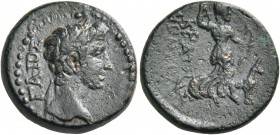 PHRYGIA. Acmoneia. Gaius (Caligula), 37-41. (Bronze, 17 mm, 4.18 g, 12 h), Krates (perhaps the same as the Krates Menokritou who was a magistrate unde...