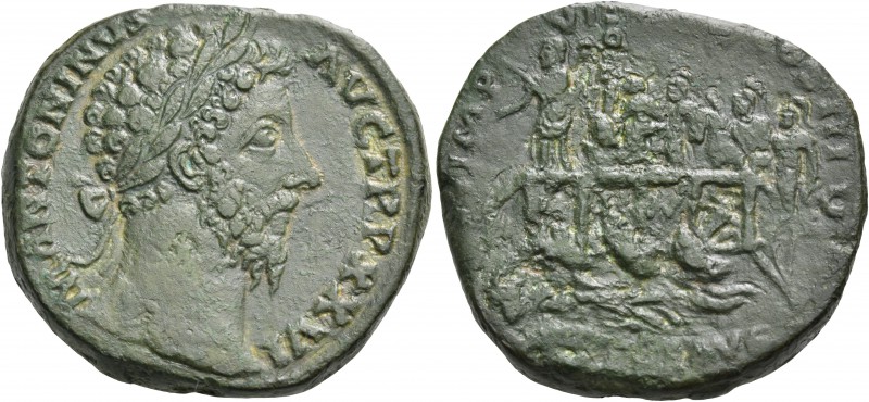 Marcus Aurelius, 161-180. Sestertius (Orichalcum, 30 mm, 23.02 g, 12 h), Rome, 1...