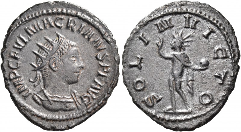 Macrianus, usurper, 260-261. Antoninianus (Billon, 21 mm, 3.47 g, 12 h), Samosat...