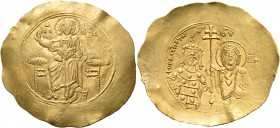 John II Comnenus, 1118-1143. Hyperpyron (Gold, 34 mm, 4.46 g, 6 h), first series, Constantinople, 1118-1122. IC – XC Christ Pantocrator, bearded, nimb...