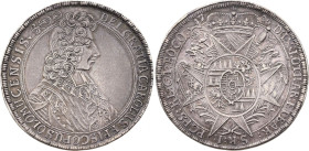 Austrian States. Olmütz. Charles III Joseph of Lorraine (1695-1711), 1 Thaler 1705 (Silver, 28.37 gr, 47 mm). KM 372. Extremely Fine.