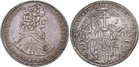 Austrian States. Olmütz. Wolfgang von Schrattenbach (1711-1738), 1 Thaler 1716 (Kremzier mint) (Silver, 28.55 gr, 44 mm). KM 408. Extremely Fine, obve...