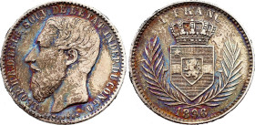 Belgian Congo. Leopold II (1865-1909), 1 Franc 1896 (Silver, 4.86 gr, 23 mm). KM 6. Extremely Fine.