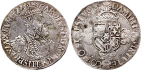 Belgium. Brabant. Charles V (1506-1555), Gulden (Florin Karolus d'argent) (1544-1548) (Antwerp mint) (Silver, 21.72 gr, 37 mm). VGH 187-1. Extremely F...