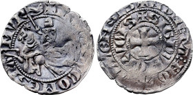 Belgium. Namur. Jean I (1297-1331), 1/2 Gros (circa 1309-1310) (Viesville mint) (Silver, 2.06 gr, 22 mm). Chalon Namur 83. Extremely Fine.