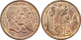 Belgium. Leopold II (1865-1909), Module of 10 Centimes 1880 (Bronze, 25.09 gr, 37 mm). Dupriez 1225, KM X 8a. Uncirculated.

Variety with 10 rays.